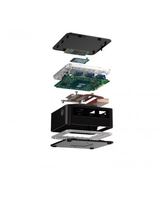 SM M8S Metal Case Intel Alder Lake LPDDR5 NVMe SSD Triple Video Output Mini Desktop Computer with RGB Light